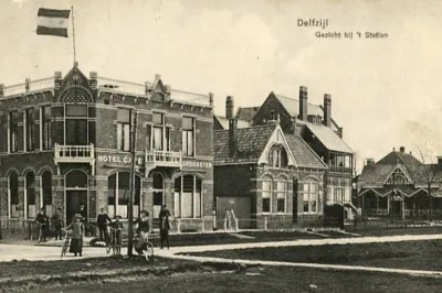 Delfzijl - Gezicht bij het station